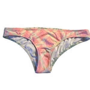 Victoria's Secret The Cheeky bikini bottom cream pink green XS